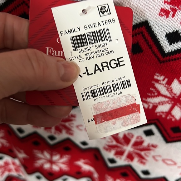 NWT Boy’s Charter Club Christmas Knit Sweater - Size XL - Can Fit Woman M & S - Picture 3 of 6